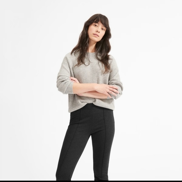 Everlane Gray Ponte Pull on Side Zip Skinny Ankle Pants Size 6 - Picture 3 of 14